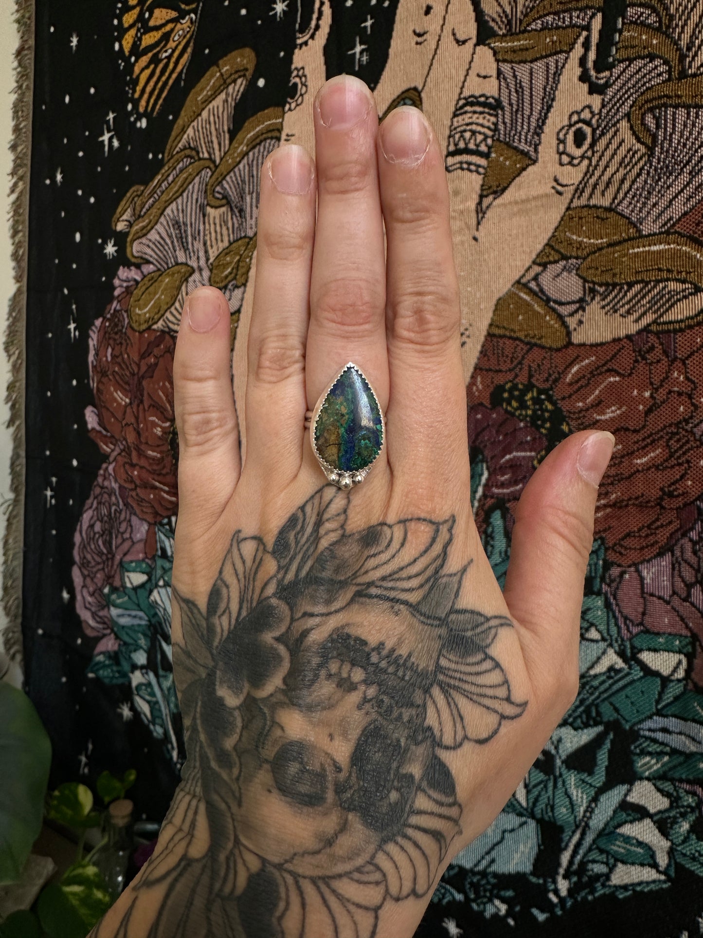 Azurite Malachite Ring - Size 6.5