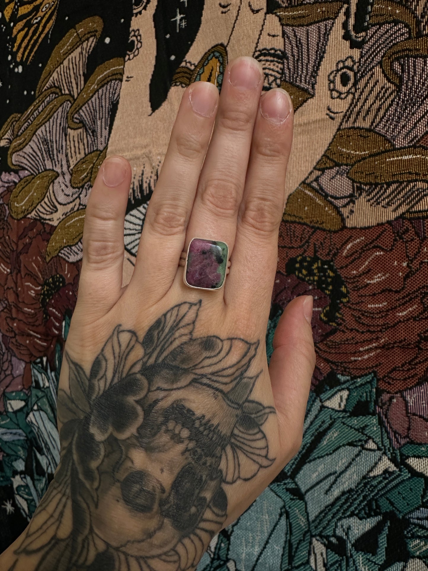 Ruby Fuchsite Ring - Size 7
