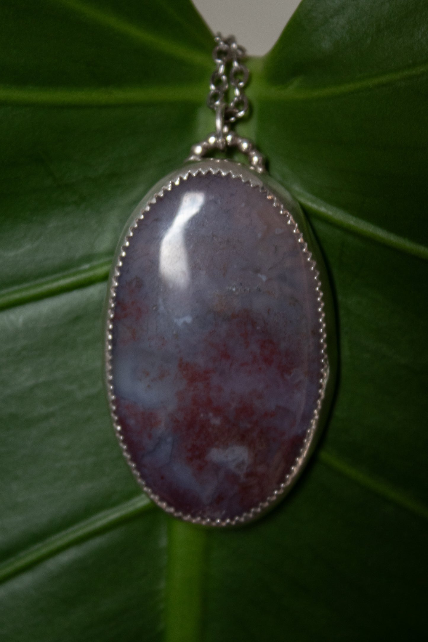 Red Moss Agate Pendant