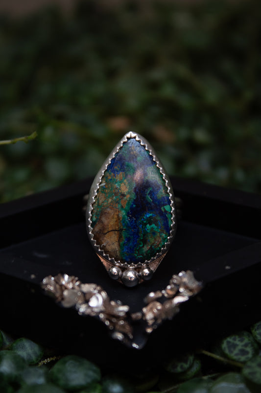Azurite Malachite Ring - Size 6.5