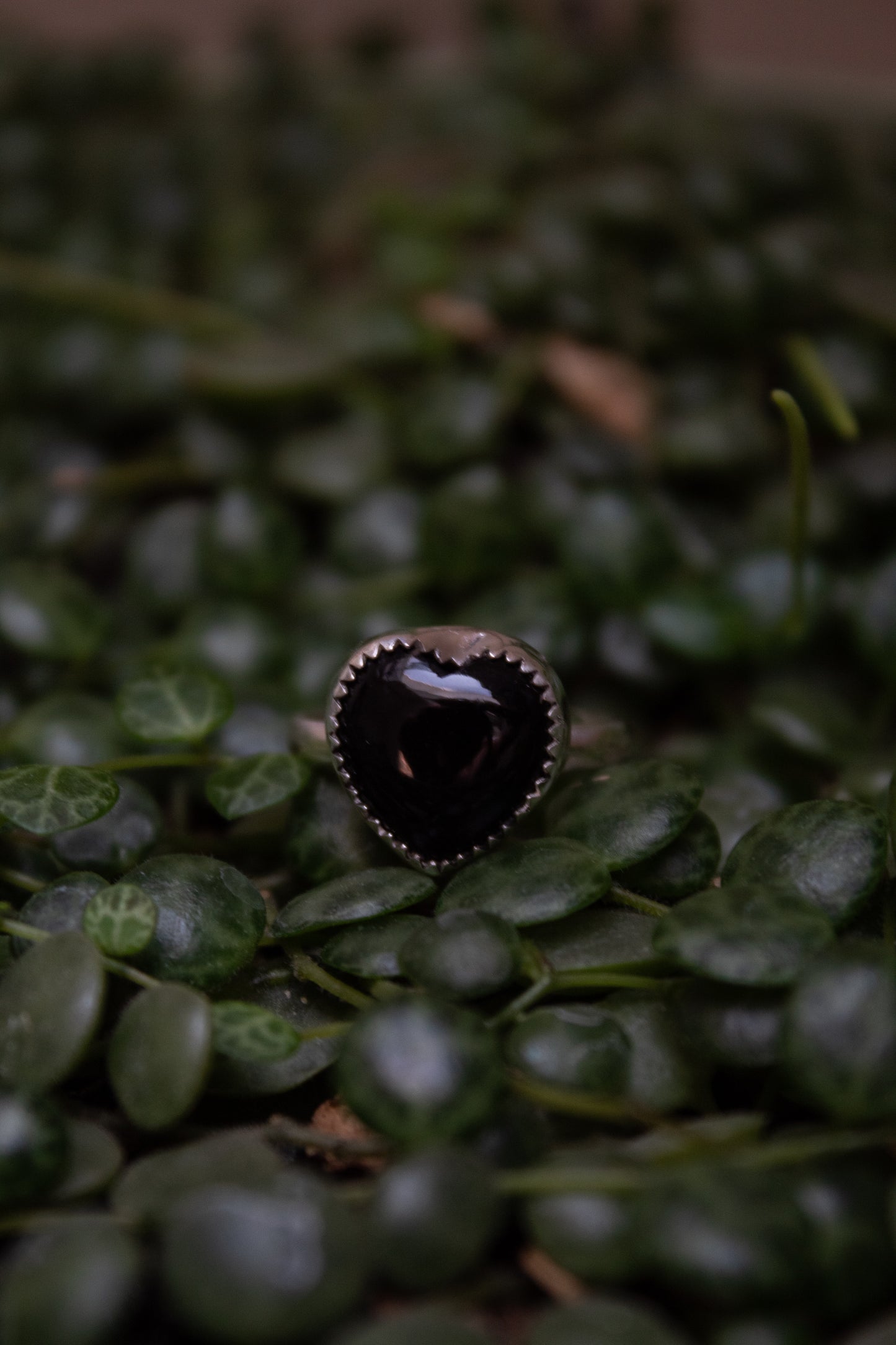 The Blackhearts Ring - Sterling Silver and Onyx - Size 9