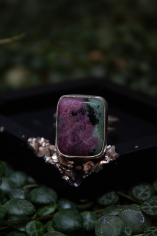 Ruby Fuchsite Ring - Size 7