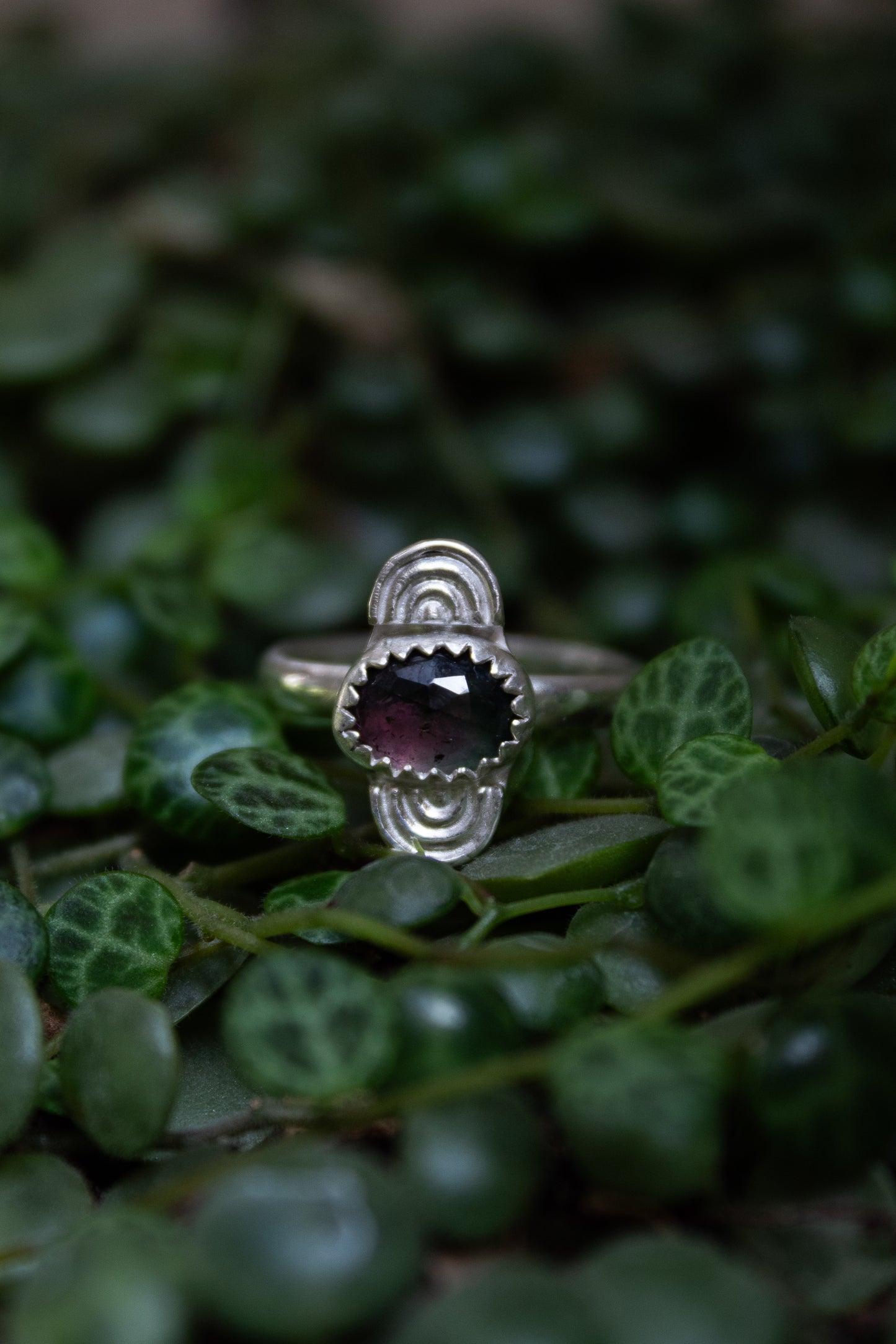 The “Queer Picnic” Ring - Sterling Silver and Watermelon Tourmaline - Size 7